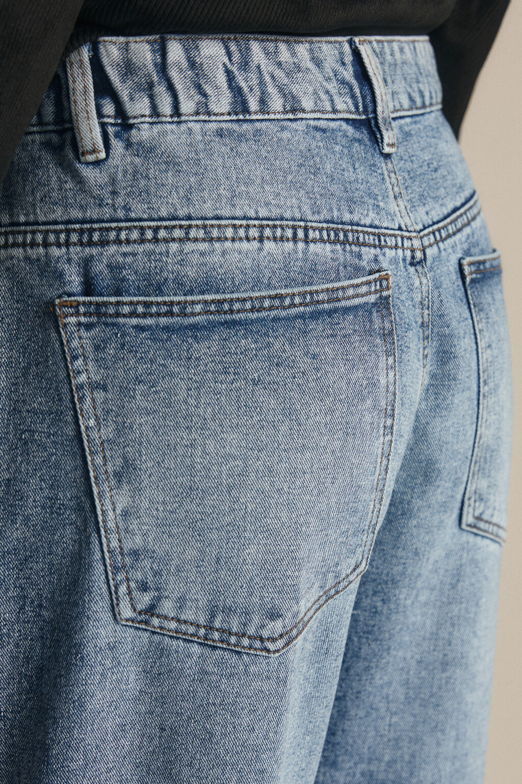 Джинсы barrel fit с высокой посадкой - цвет голубой - 5