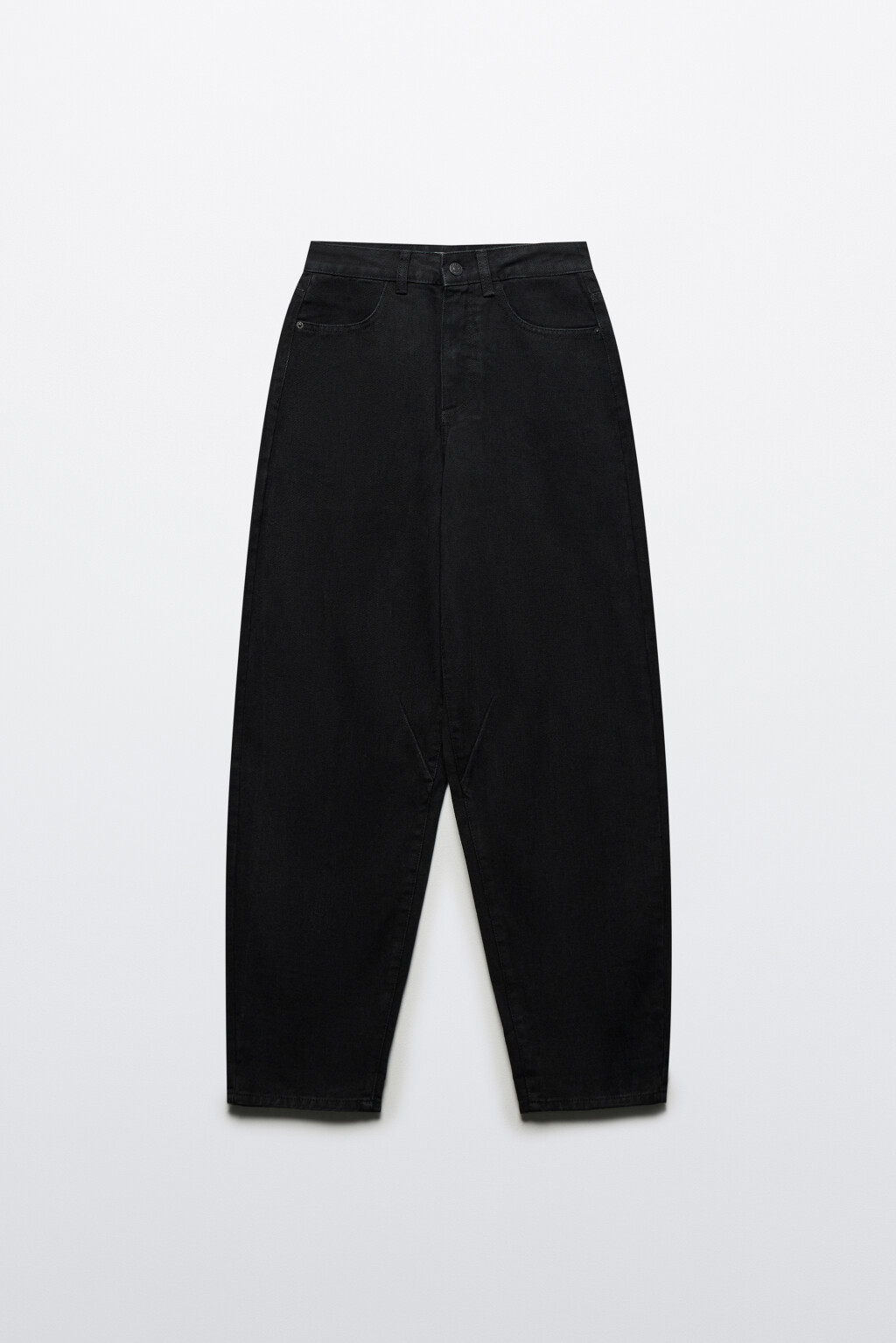 Джинсы-бананы широкие с высокой посадкой - цвет черный - 7