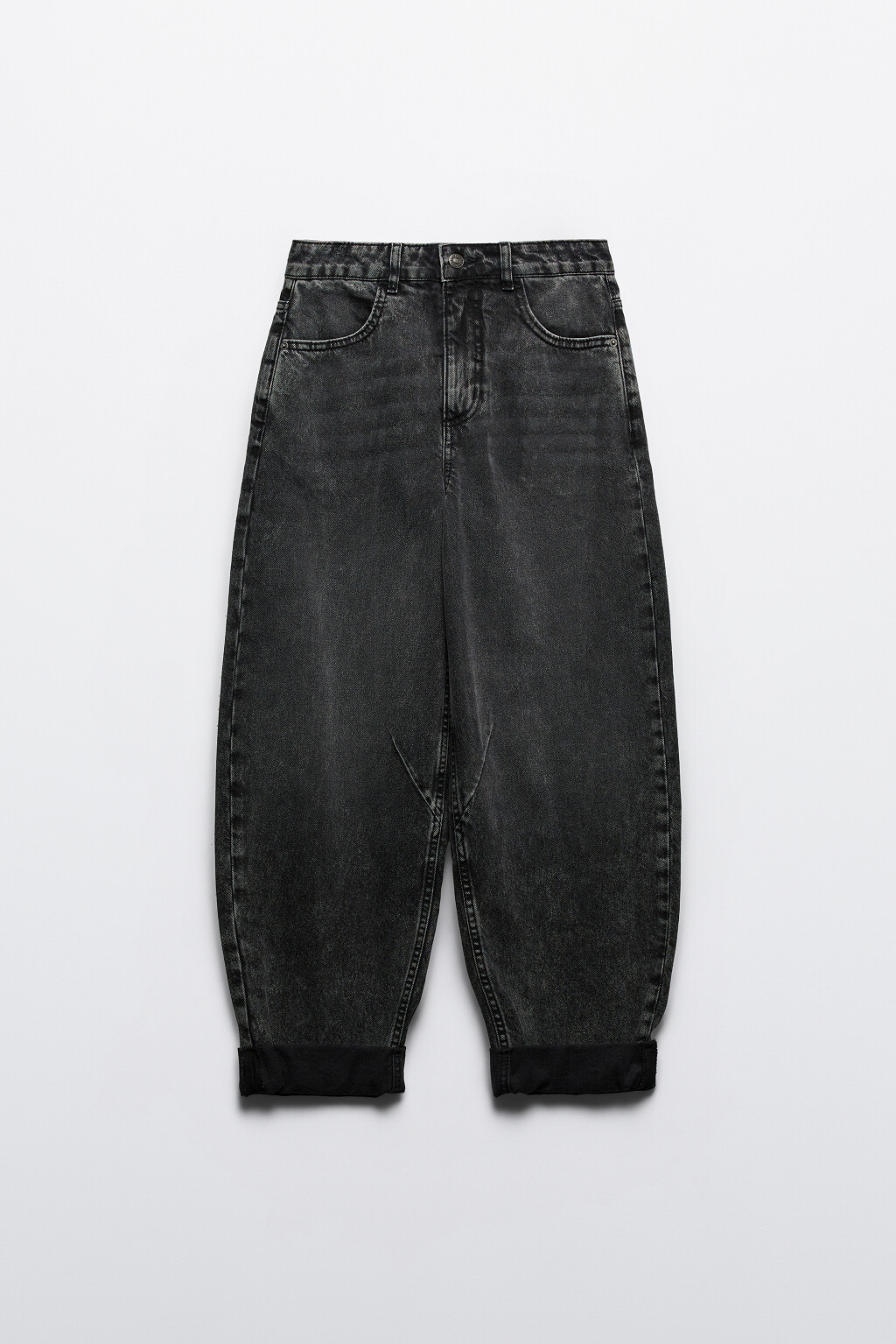 Джинсы-бананы с высокой посадкой - цвет серый - 7