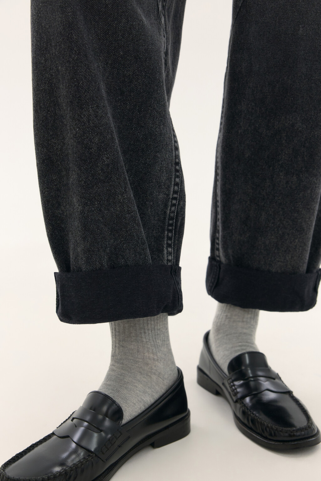 Джинсы-бананы с высокой посадкой - цвет серый - 6