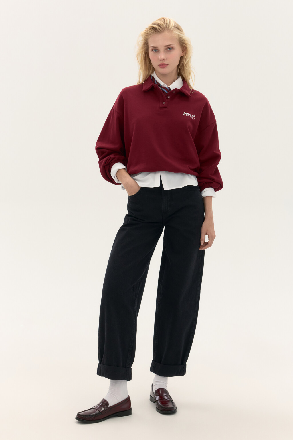 Джинсы-бананы с высокой посадкой - цвет черный - 4