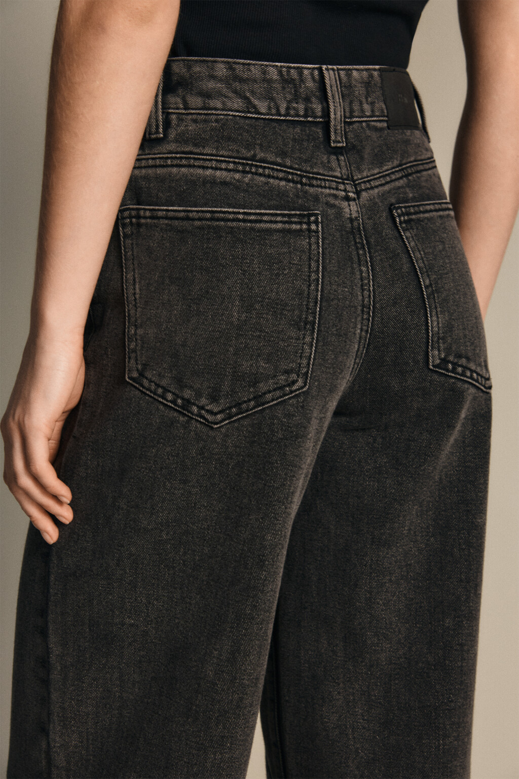 Джинсы barrel fit с высокой посадкой - цвет серый - 7