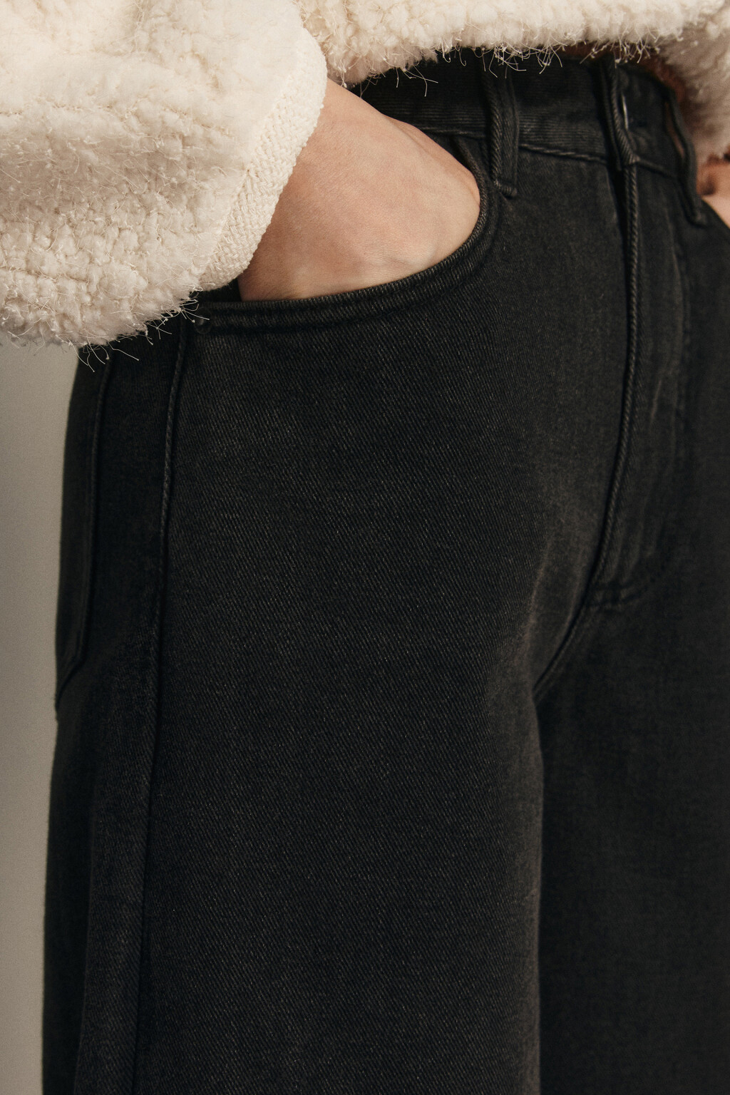 Джинсы barrel fit с высокой посадкой - цвет серый - 6