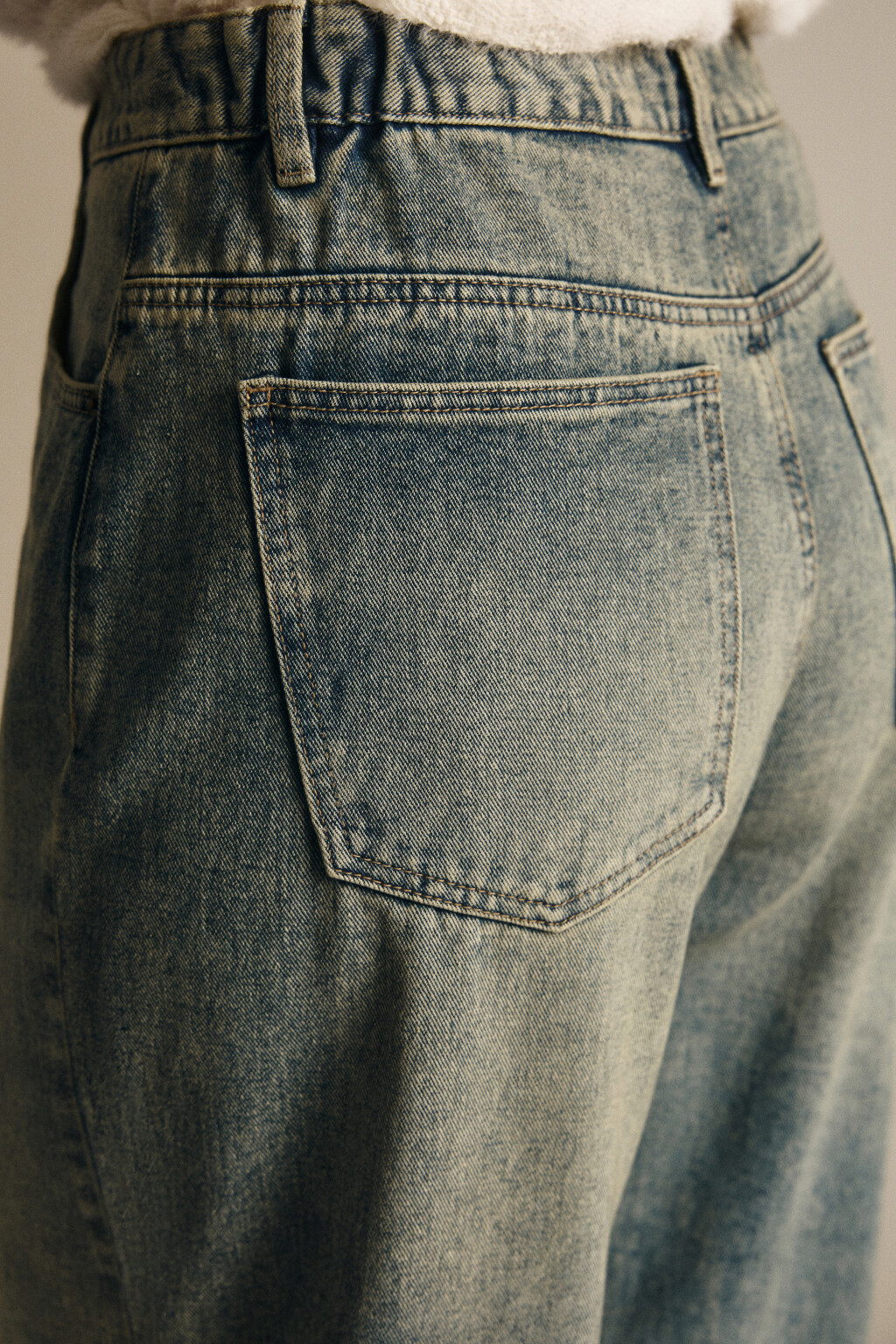 Джинсы barrel fit с высокой посадкой - цвет темный тинт - 6