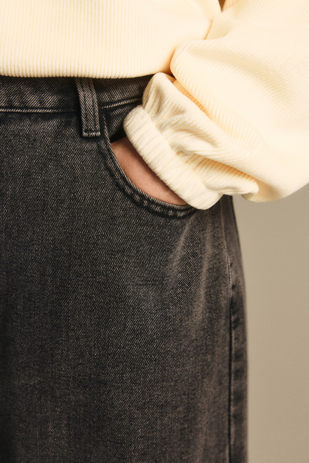 Джинсы barrel fit с высокой посадкой - цвет серый - 6