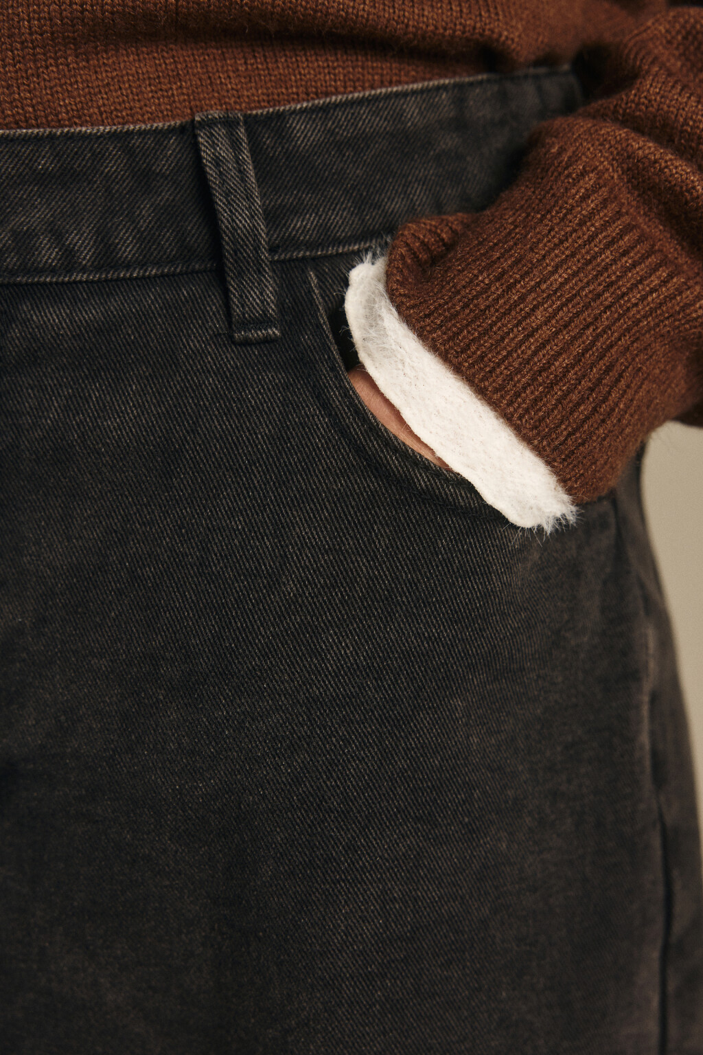 Джинсы barrel fit с высокой посадкой - цвет серый - 6