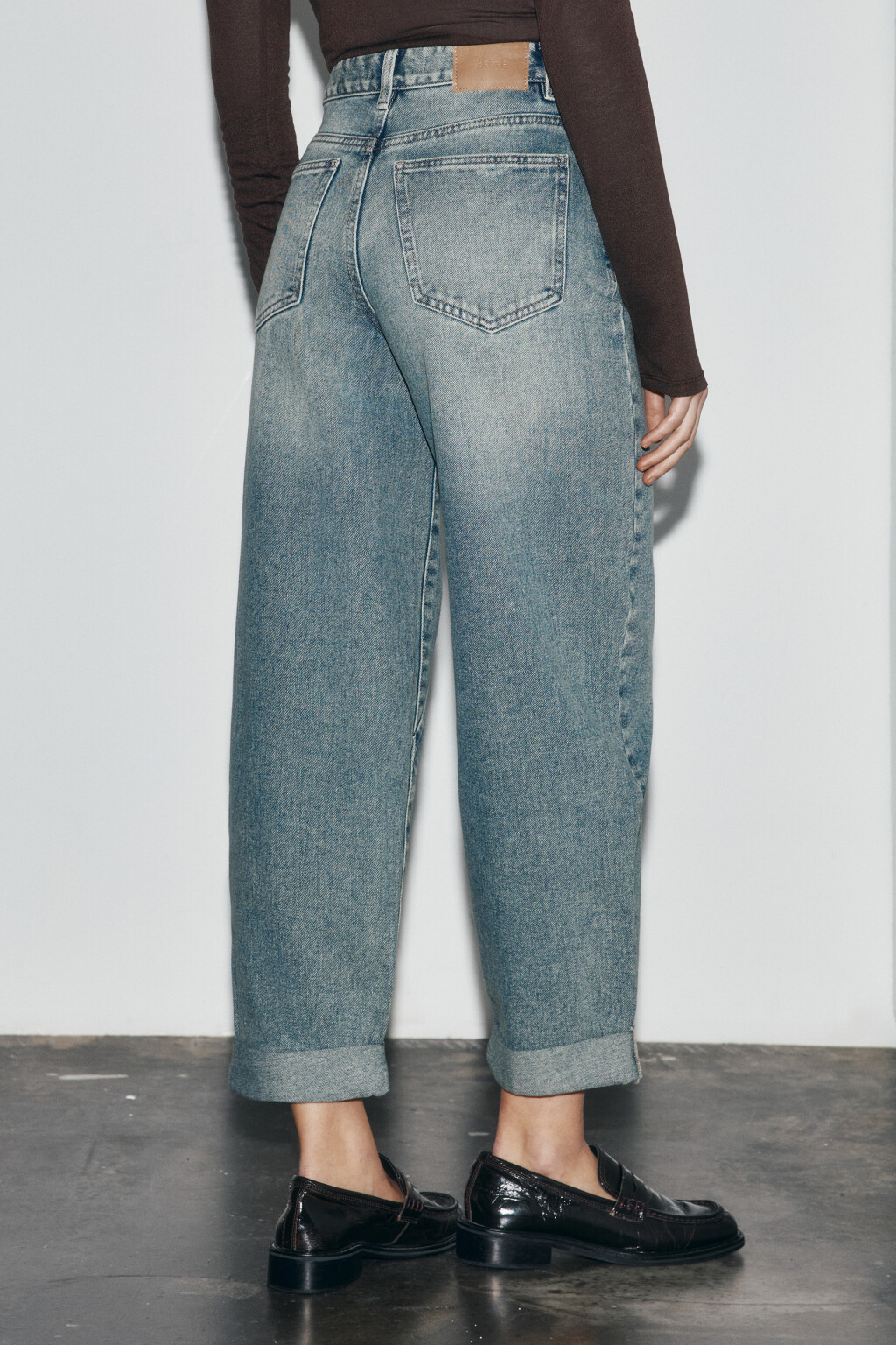 Джинсы barrel fit с высокой посадкой - цвет темный тинт - 3