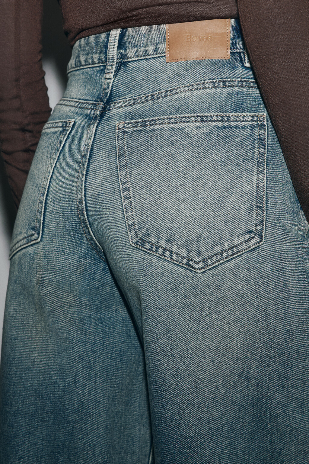 Джинсы barrel fit с высокой посадкой - цвет темный тинт - 5