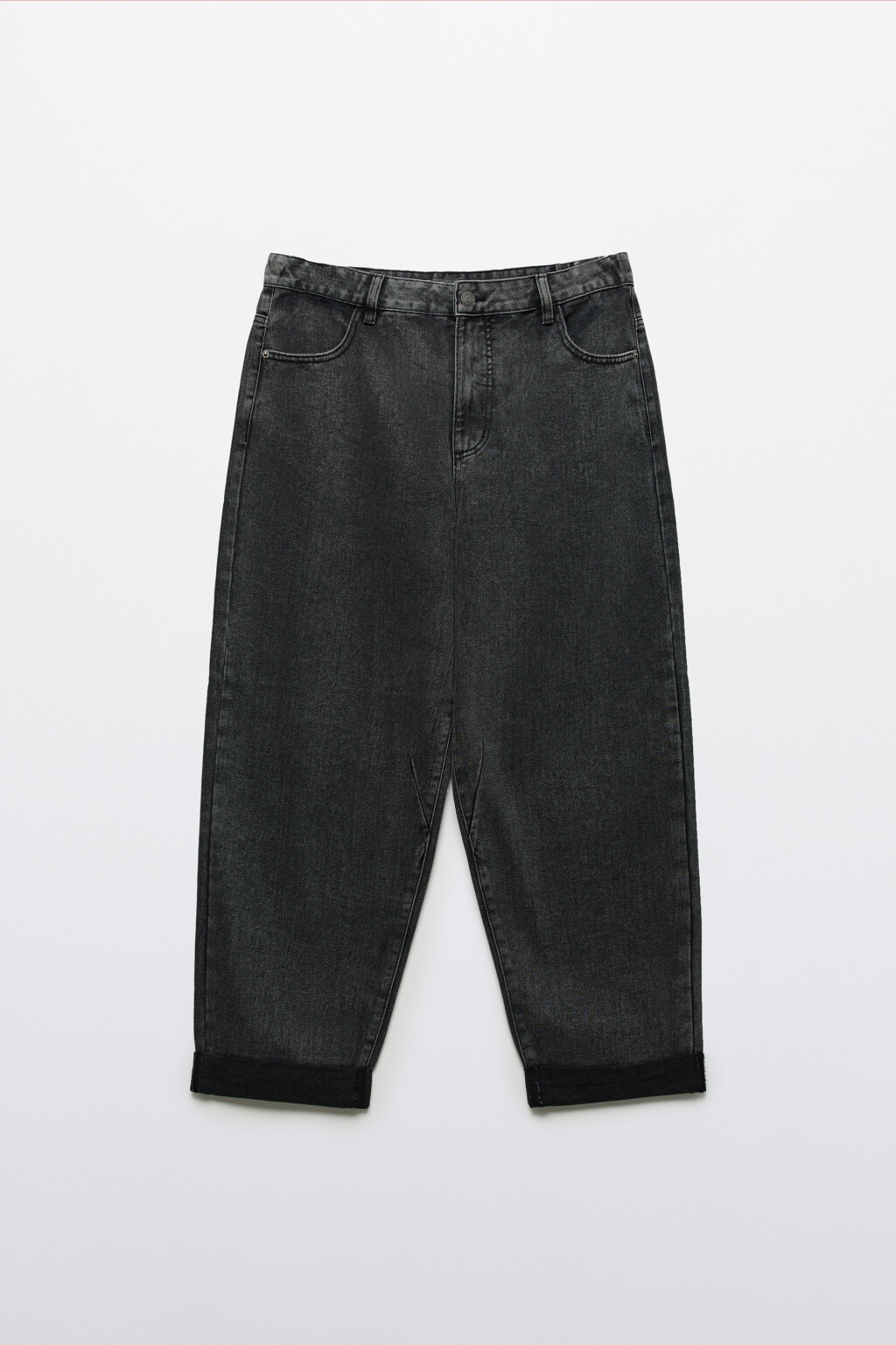 Джинсы barrel fit с высокой посадкой - цвет серый - 1