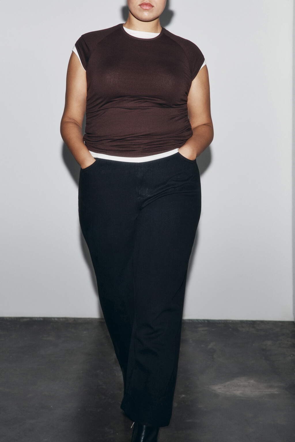 Джинсы barrel fit с высокой посадкой - цвет черный - 1