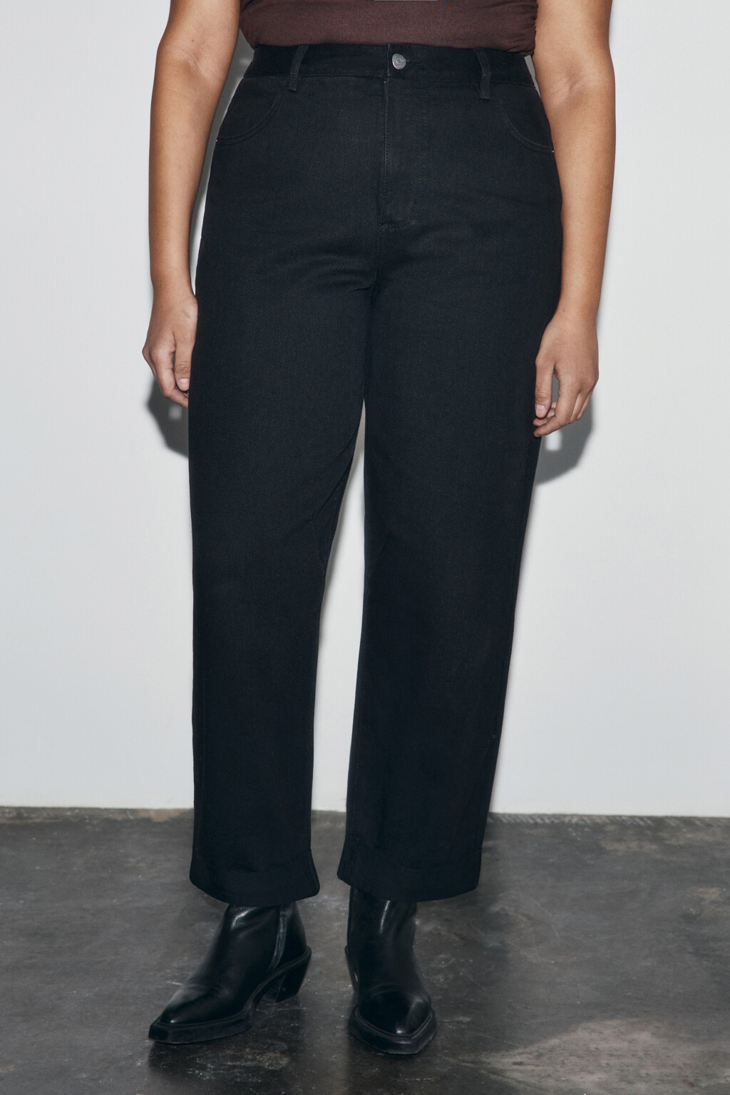 Джинсы barrel fit с высокой посадкой - цвет черный - 3