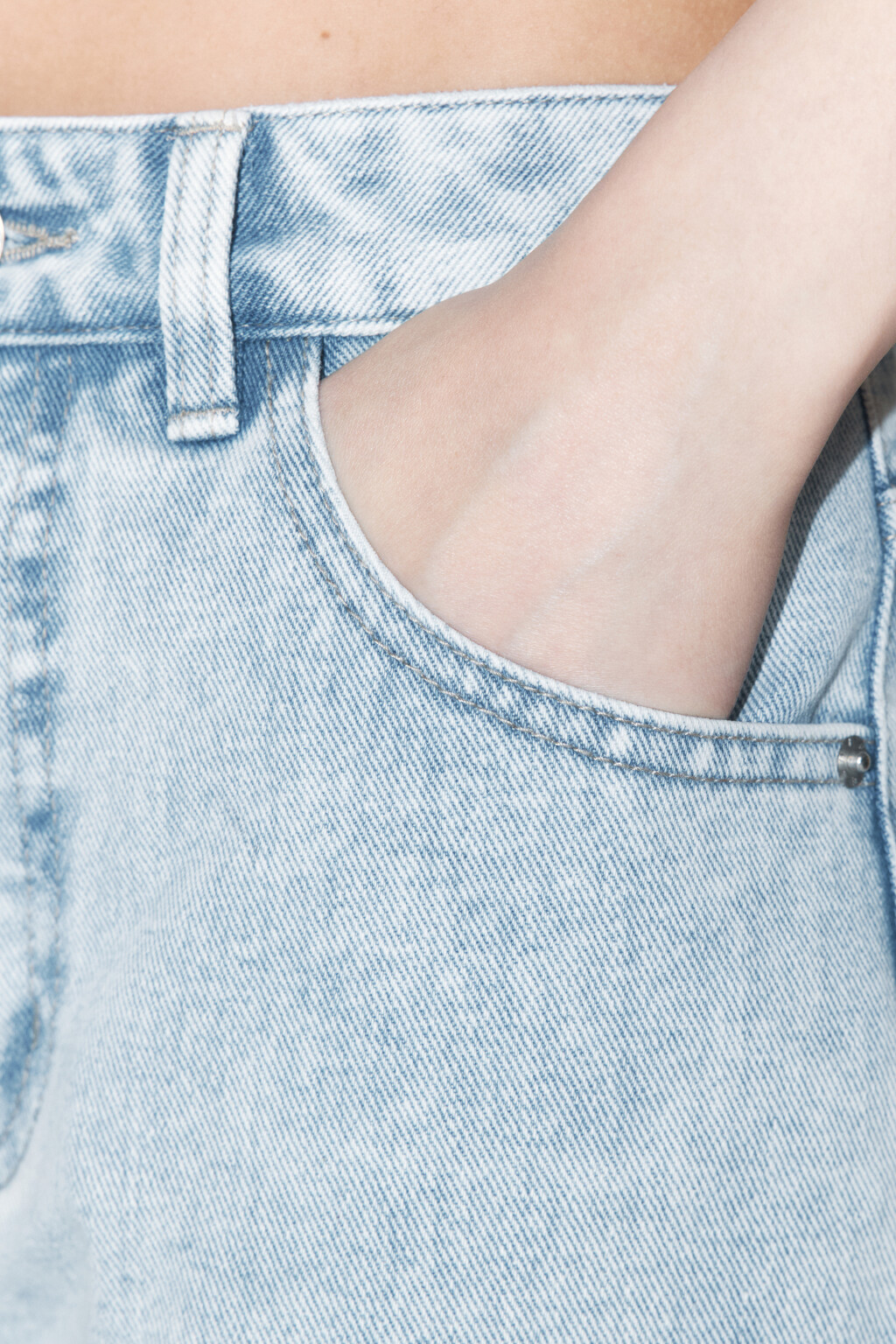 Джинсы bananas широкие с высокой посадкой - цвет голубой - 7