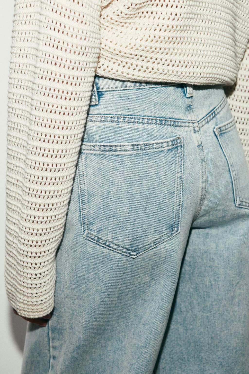 Джинсы-бананы с высокой посадкой - цвет голубой - 6