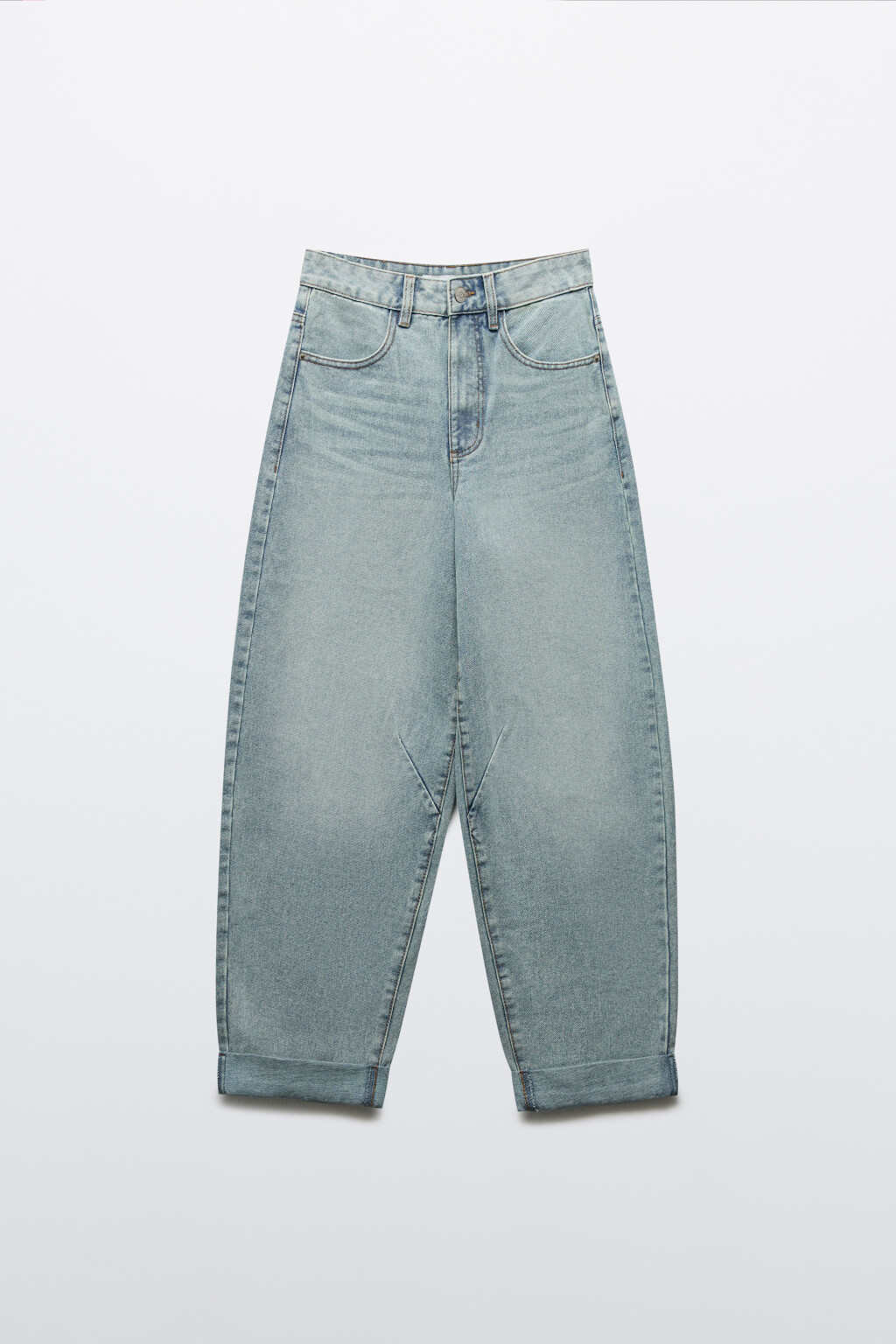 Джинсы-бананы с высокой посадкой - цвет синий - 8