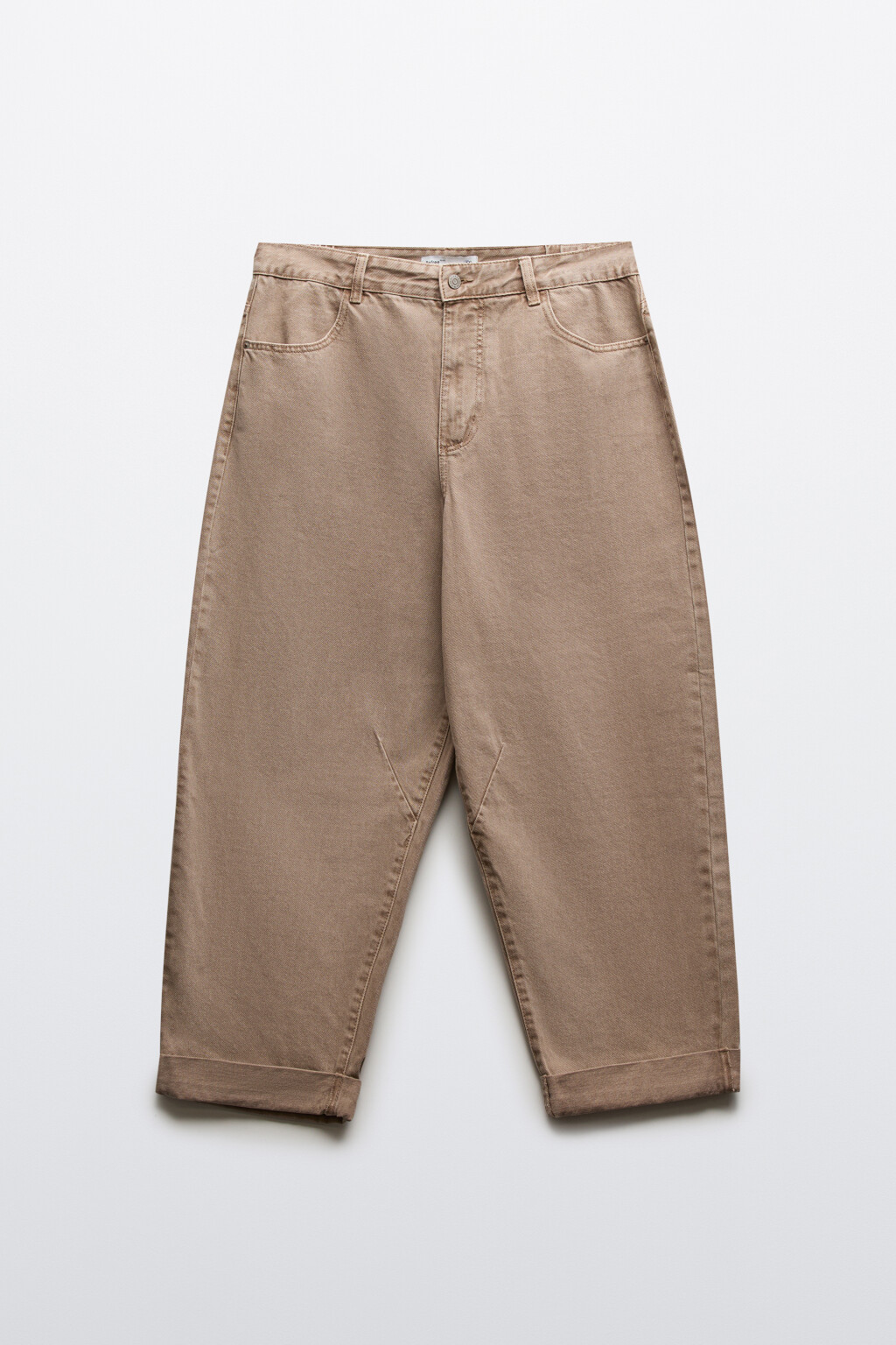 Джинсы-бананы с высокой посадкой - цвет бежевый - 1