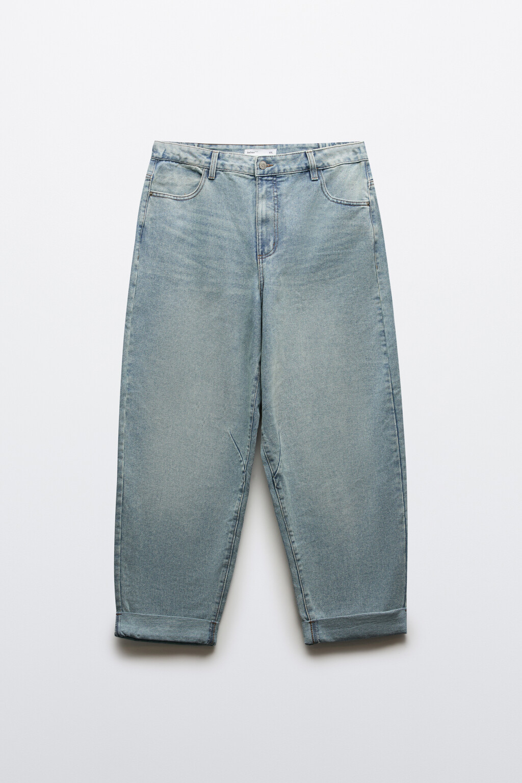 Джинсы-бананы с высокой посадкой - цвет синий - 1