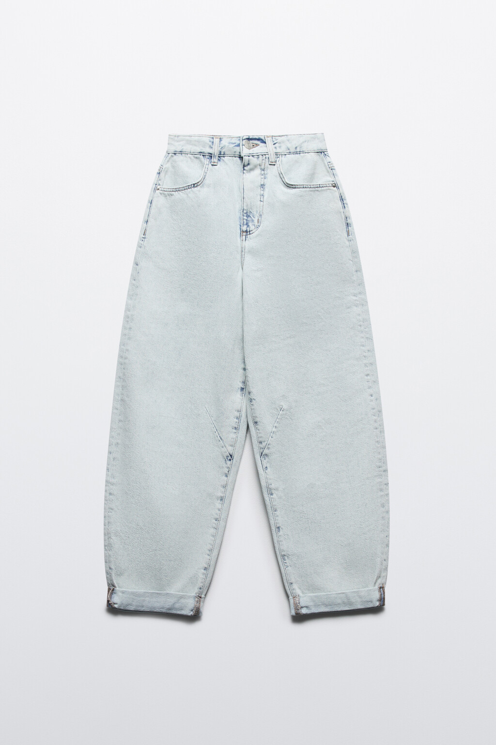 Джинсы-бананы с высокой посадкой - цвет голубой - 7