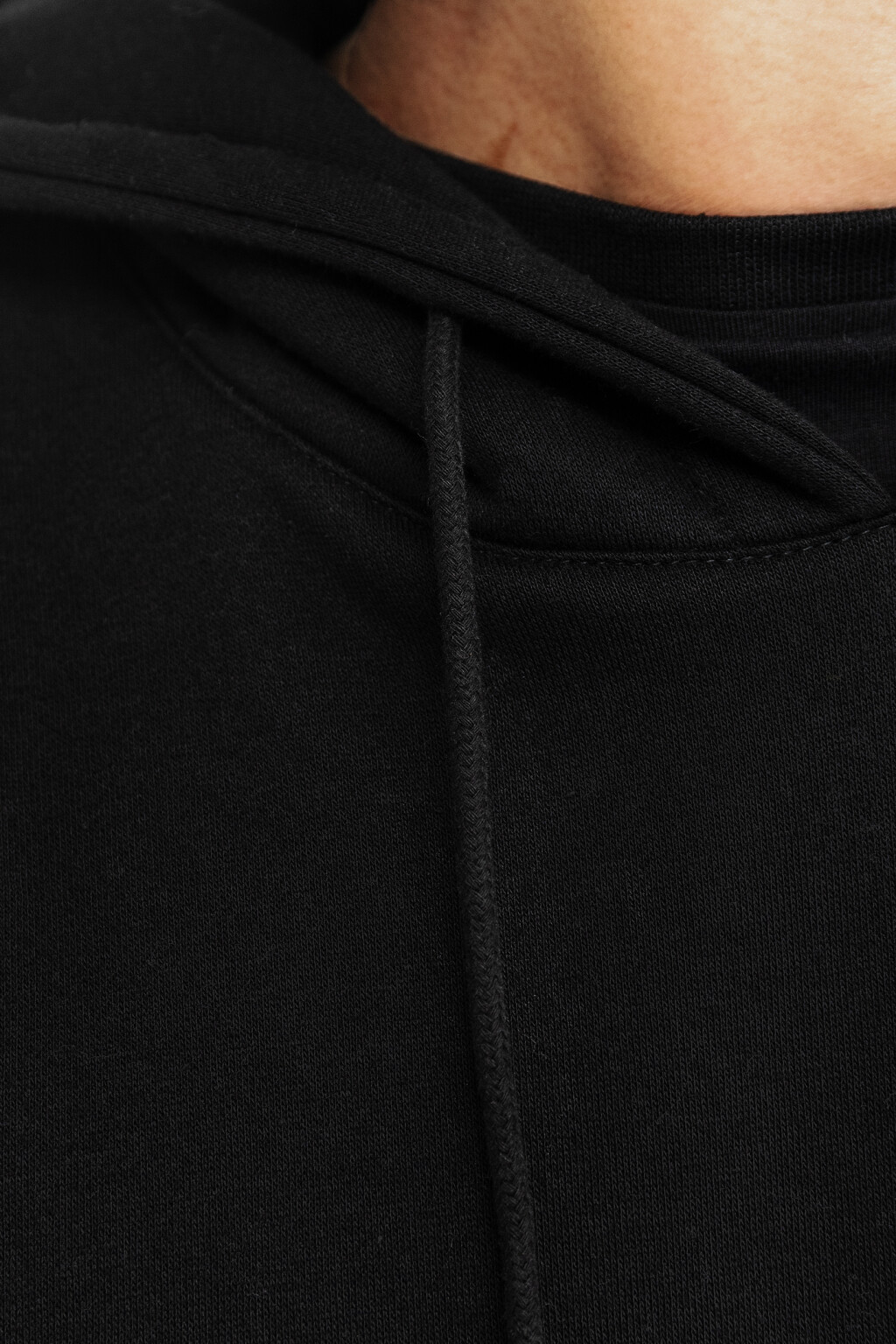 Худи хлопковая свободного кроя - цвет черный - 5