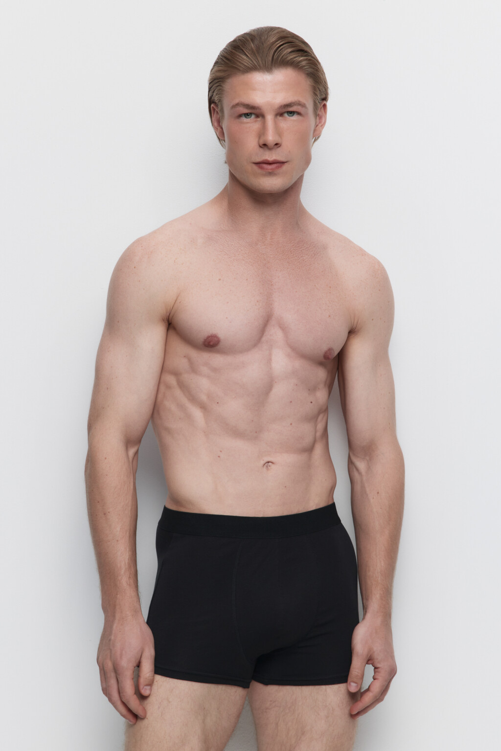 Трусы-боксеры классические хлопковые - цвет черный - 3