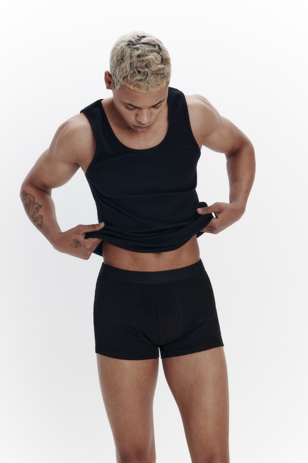 Трусы-боксеры хлопковые базовые - цвет черный - 2