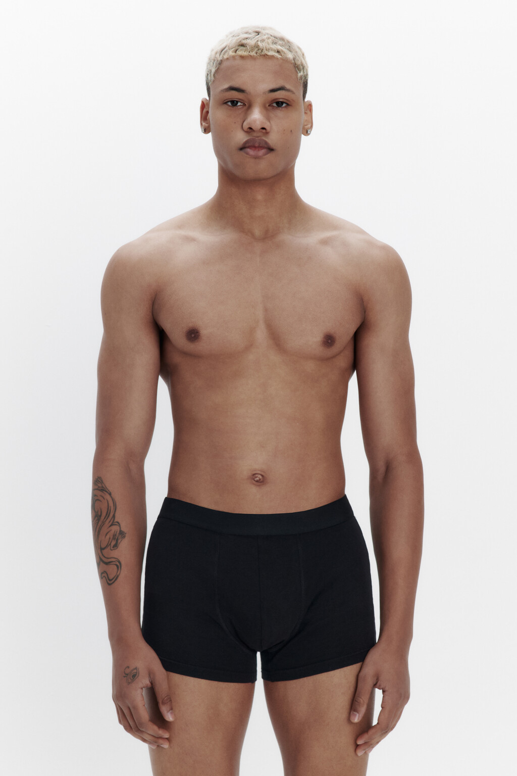 Трусы-боксеры хлопковые базовые - цвет черный - 3