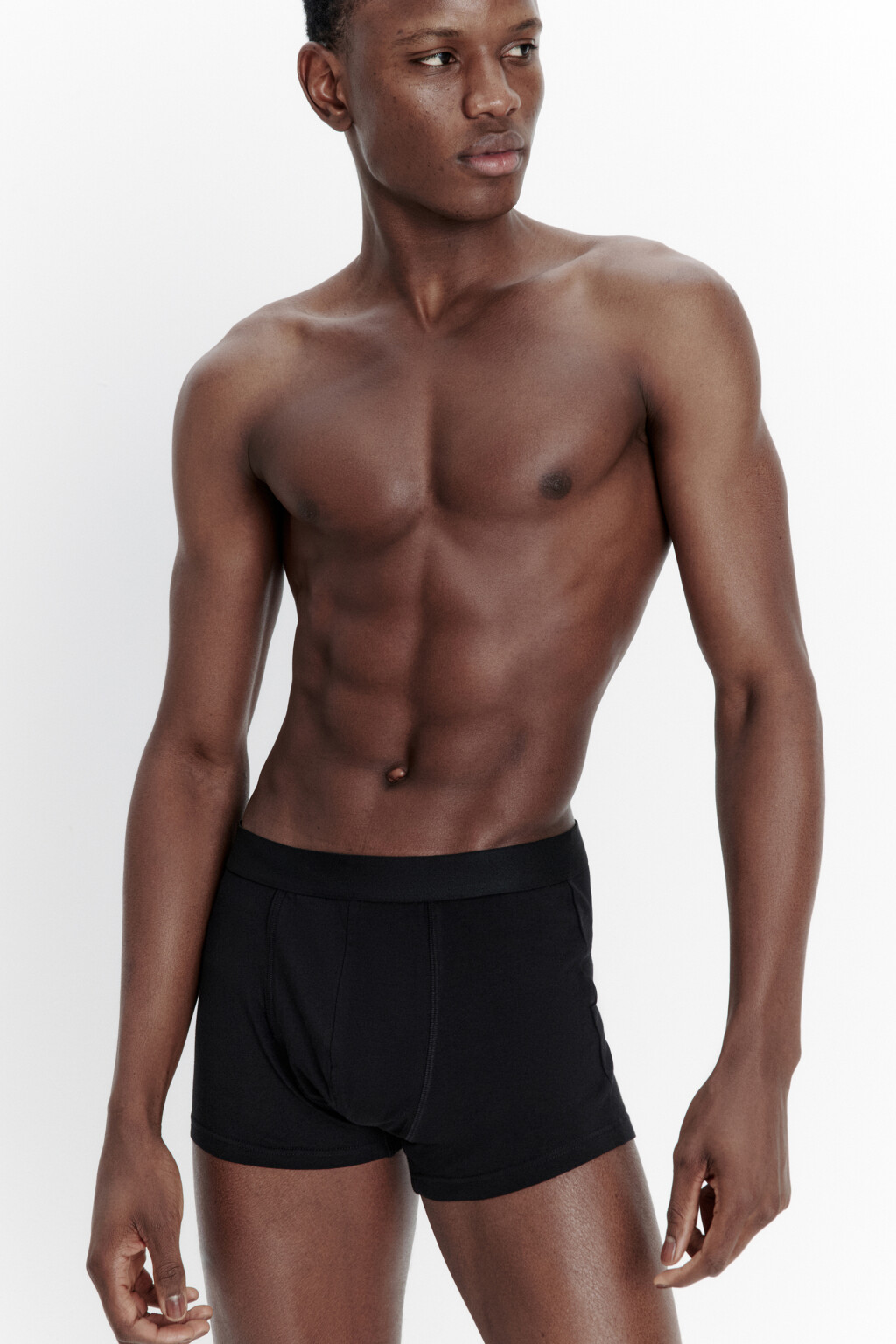 Трусы-боксеры хлопковые базовые - цвет черный - 1