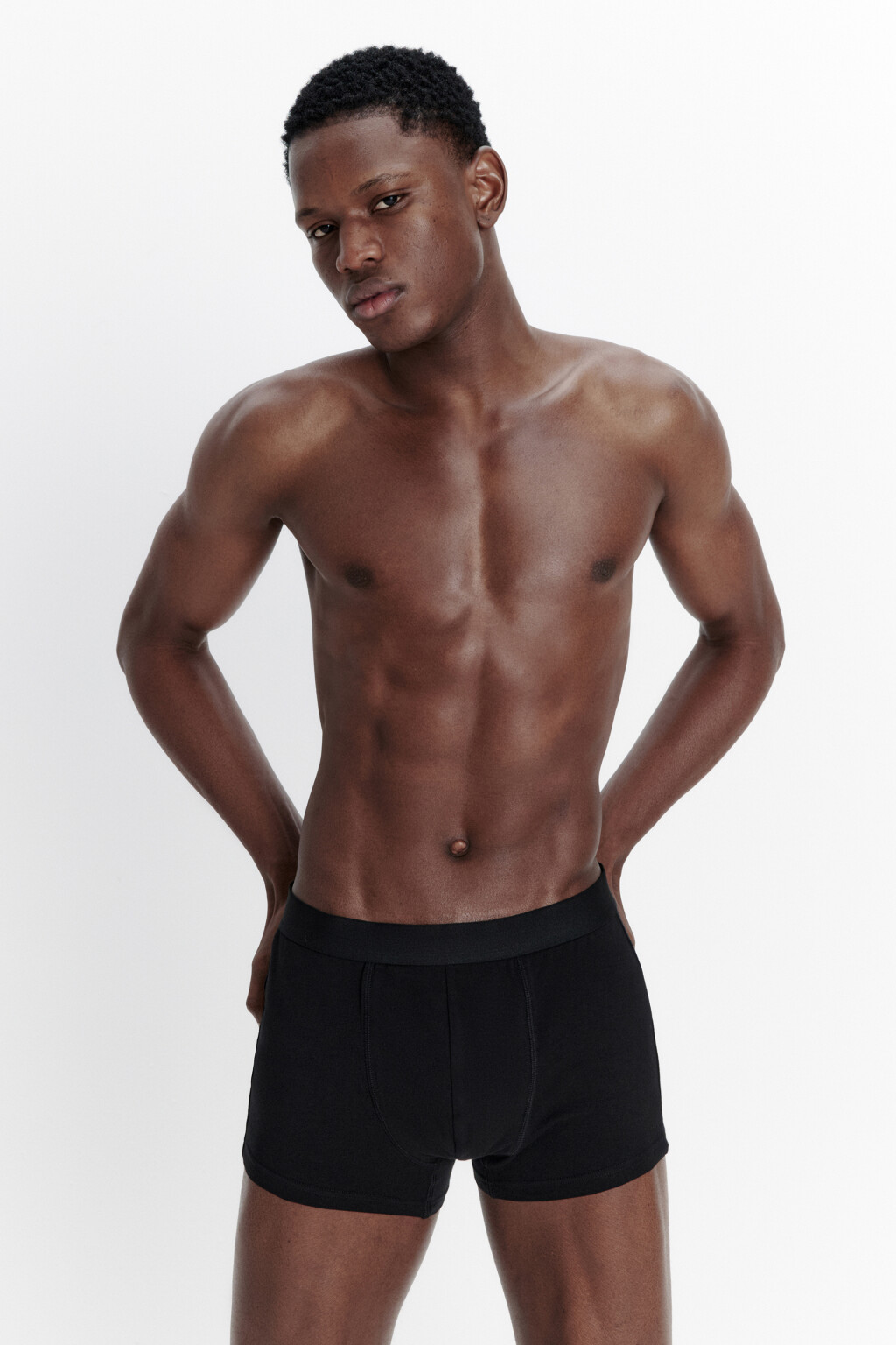 Трусы-боксеры хлопковые базовые - цвет черный - 2