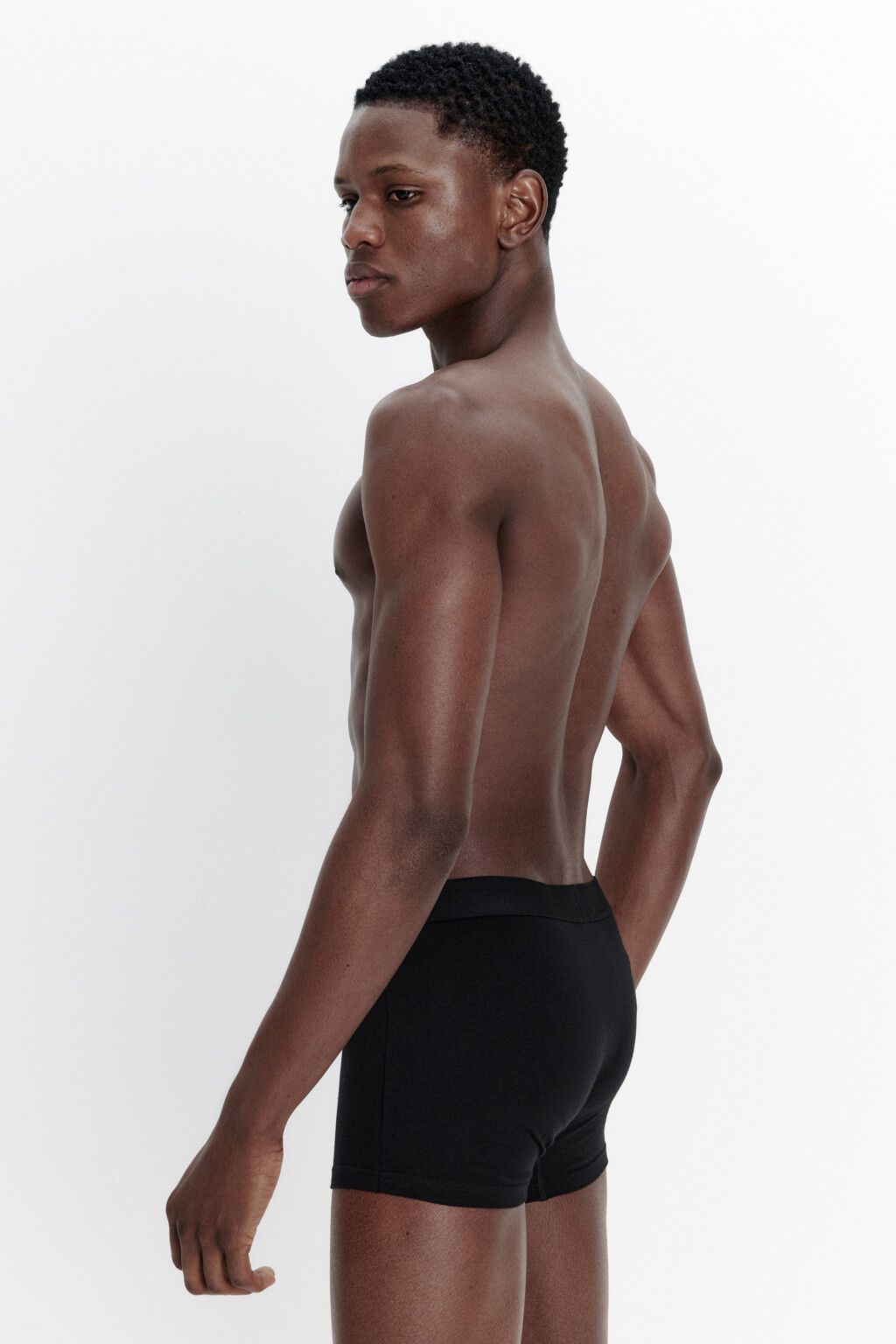 Трусы-боксеры хлопковые базовые - цвет черный - 3