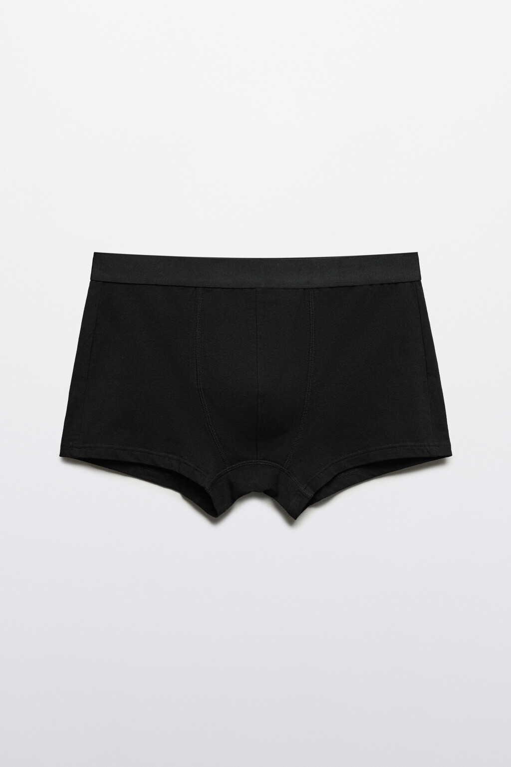 Трусы-боксеры хлопковые базовые - цвет черный - 1