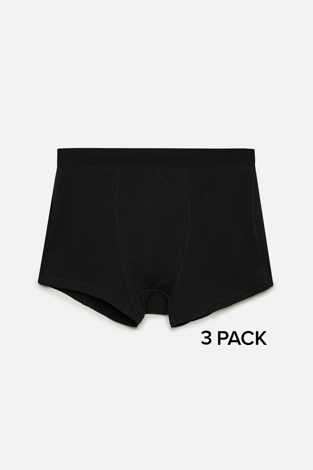 Набор трусов-боксеров хлопковых (3 пары) - цвет черный - 1