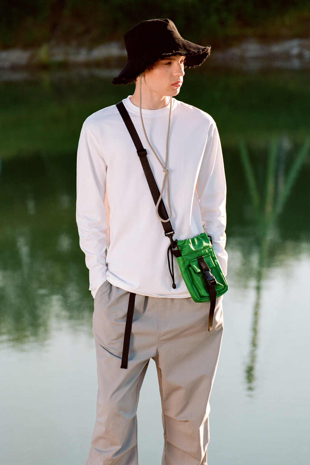 Лонгслив прямой хлопковый базовый - цвет белый - 6