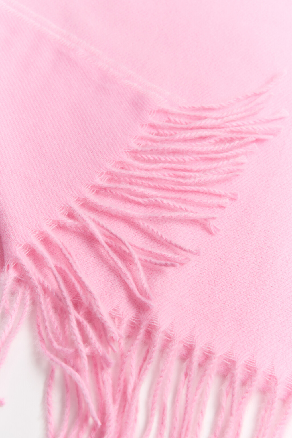 Шарф тонкий базовый с бахромой - цвет розовый - 2