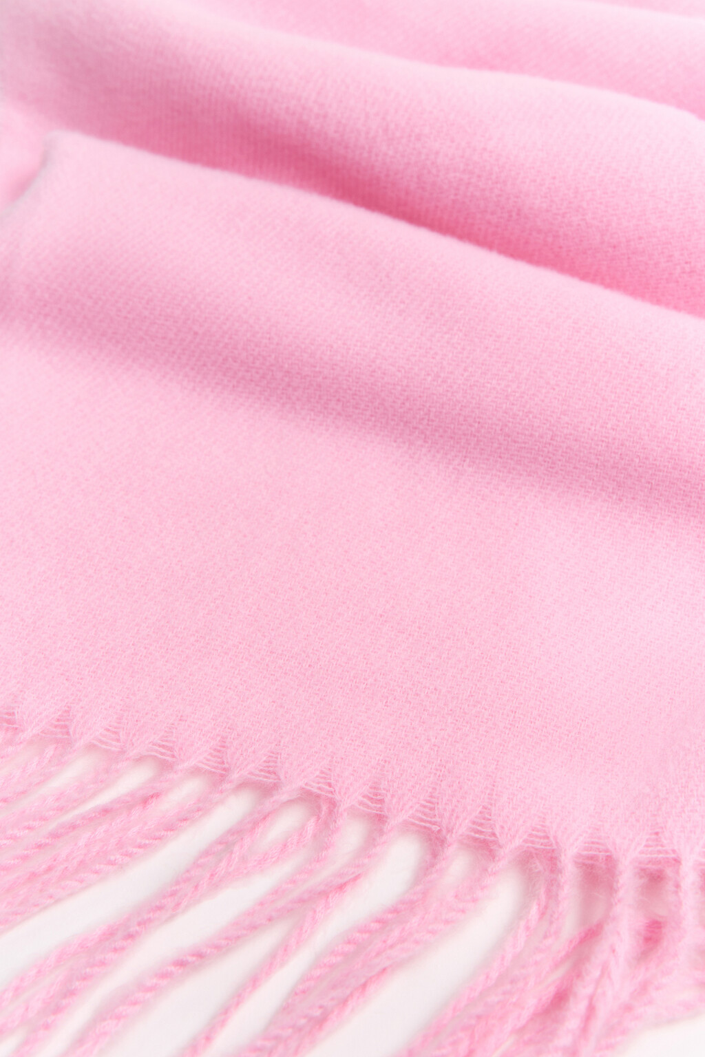 Шарф тонкий базовый с бахромой - цвет розовый - 3