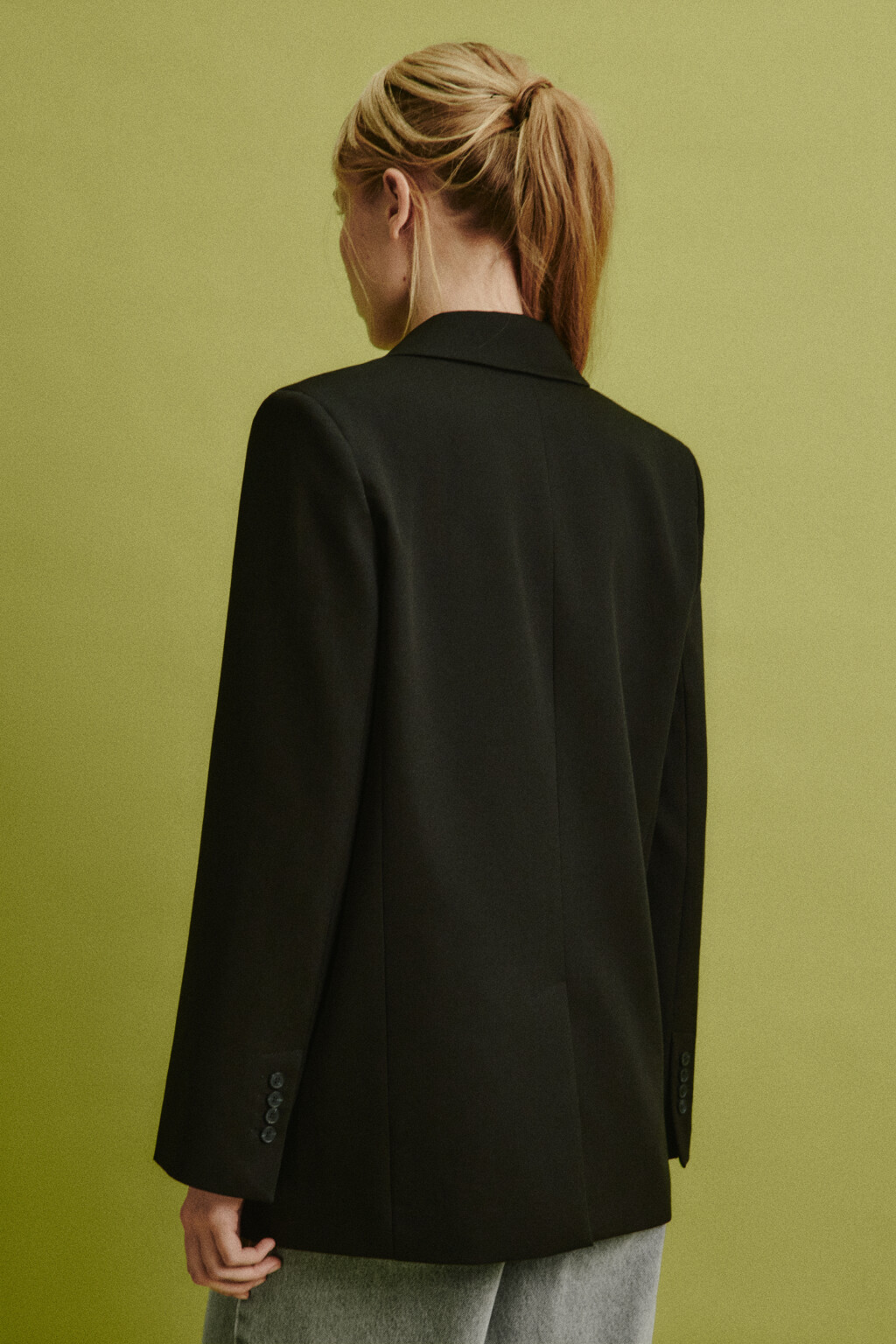 Пиджак прямой классический - цвет черный - 4