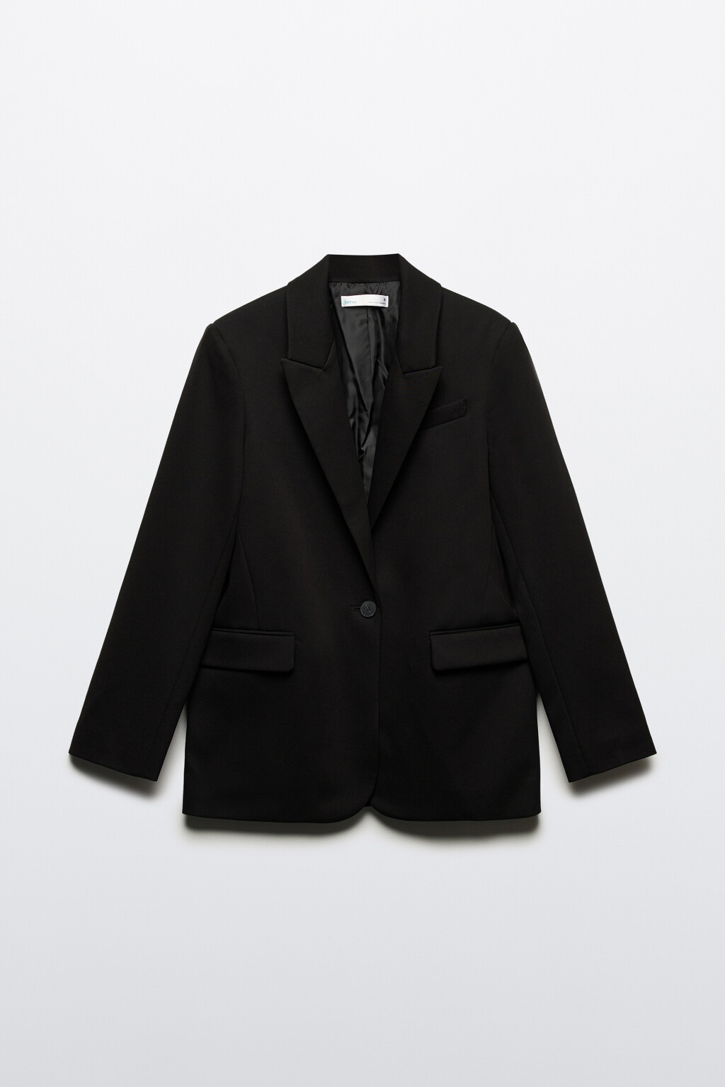Пиджак прямой однобортный классического кроя - цвет черный - 10