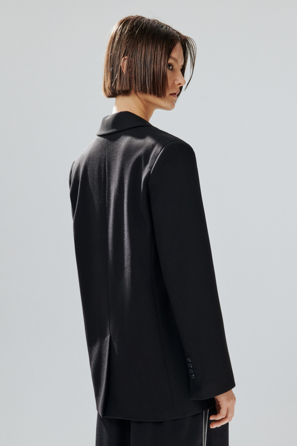 Пиджак однобортный классического кроя - цвет черный - 5