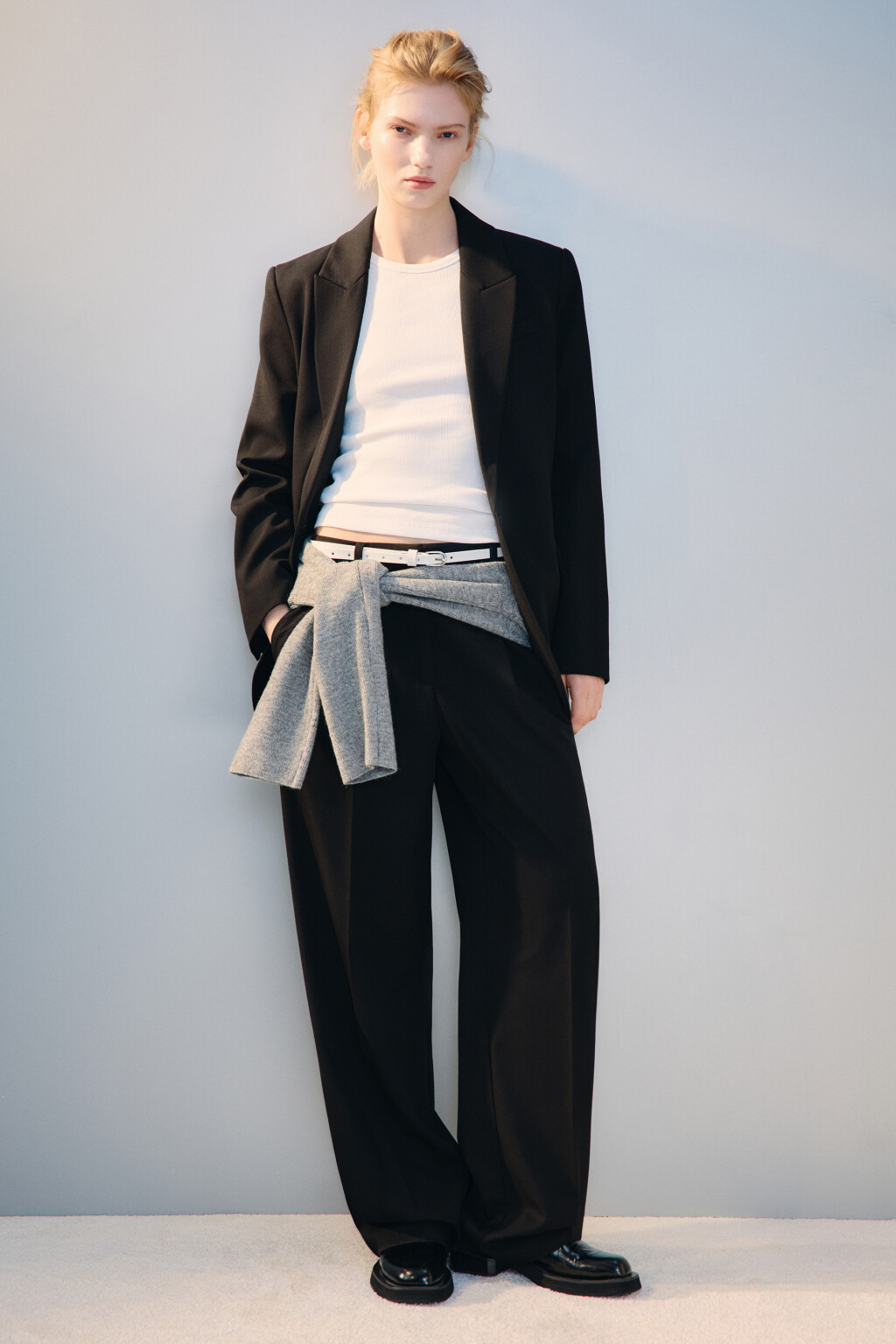 Пиджак прямой классический - цвет черный - 2