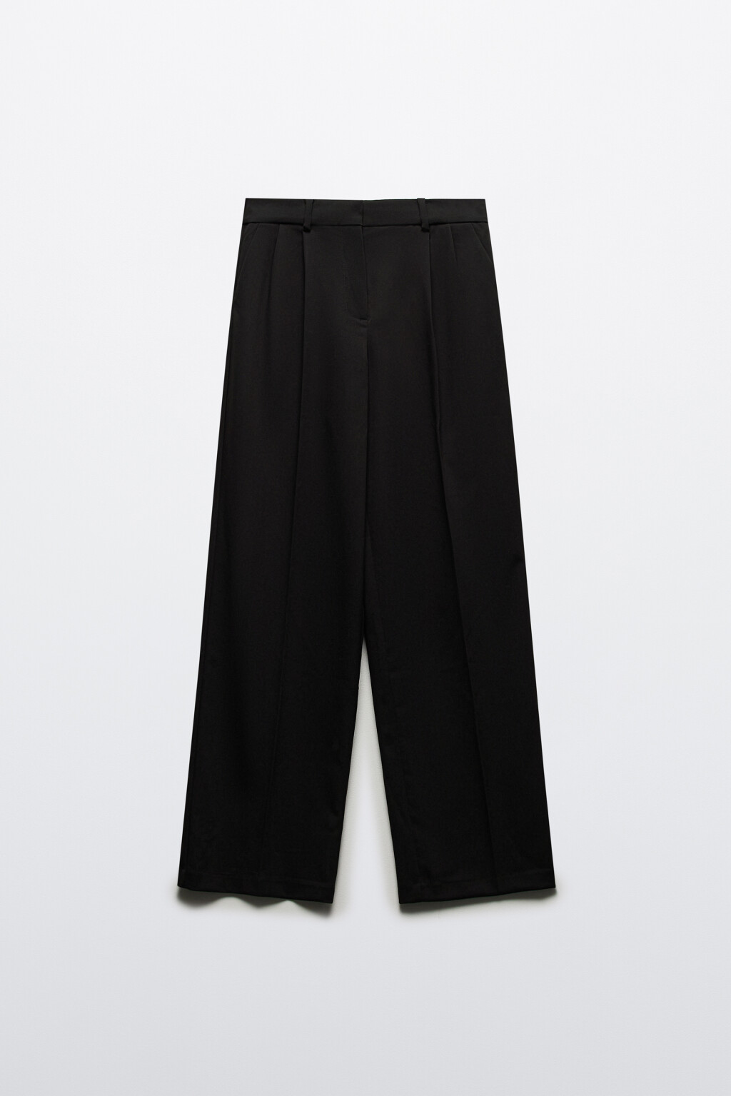 Брюки широкие костюмные со стрелками - цвет черный - 9