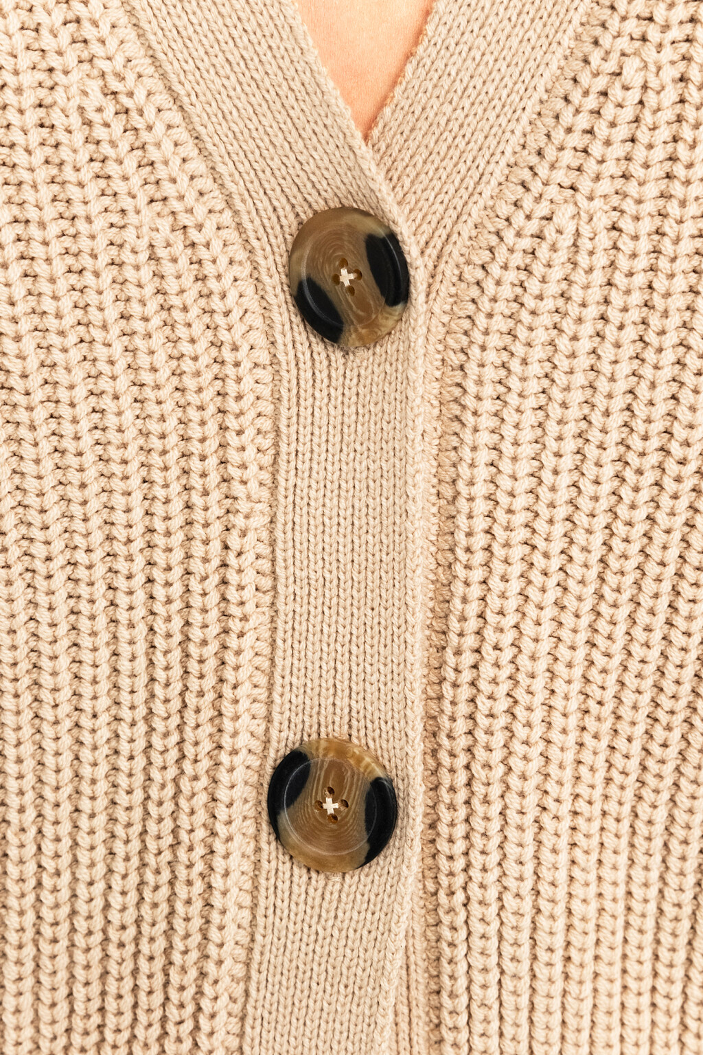 Кардиган хлопковый укороченный - цвет бежевый - 5