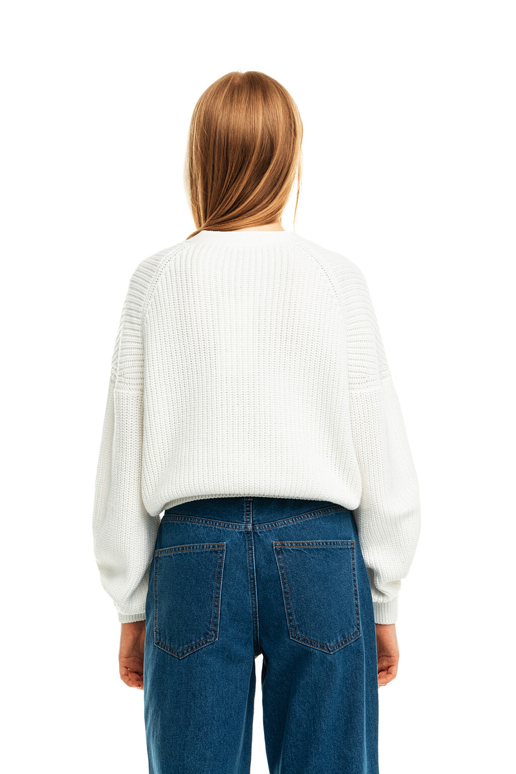 Кардиган хлопковый крупной вязки - цвет бежевый - 2