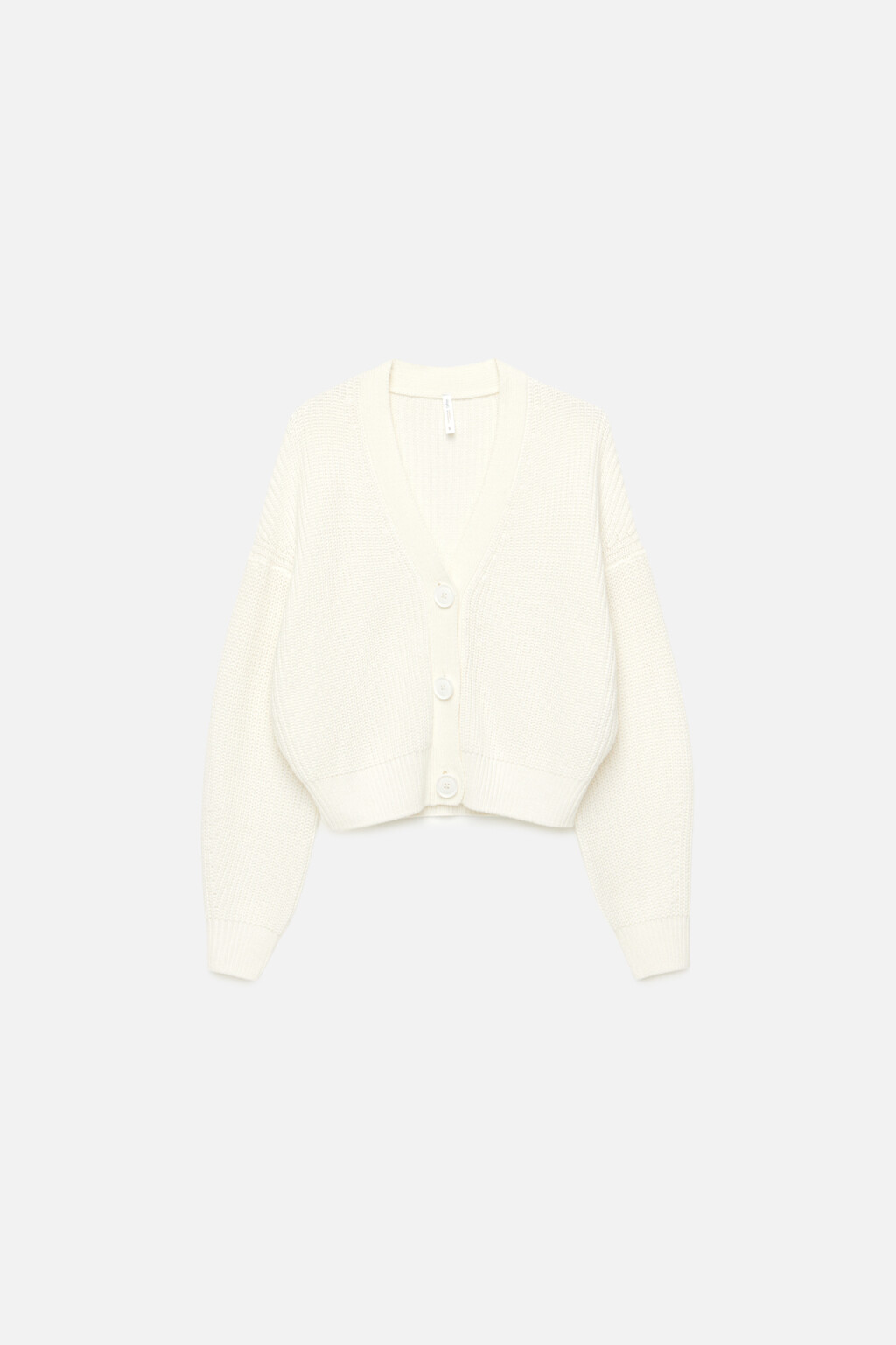 Кардиган хлопковый крупной вязки - цвет бежевый - 7