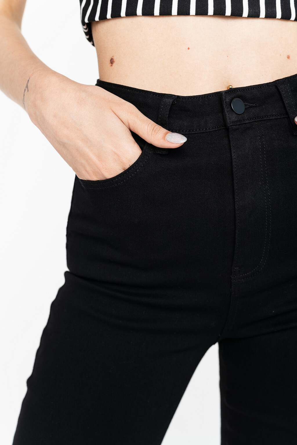 брюки джинсовые женские - цвет черный - 4