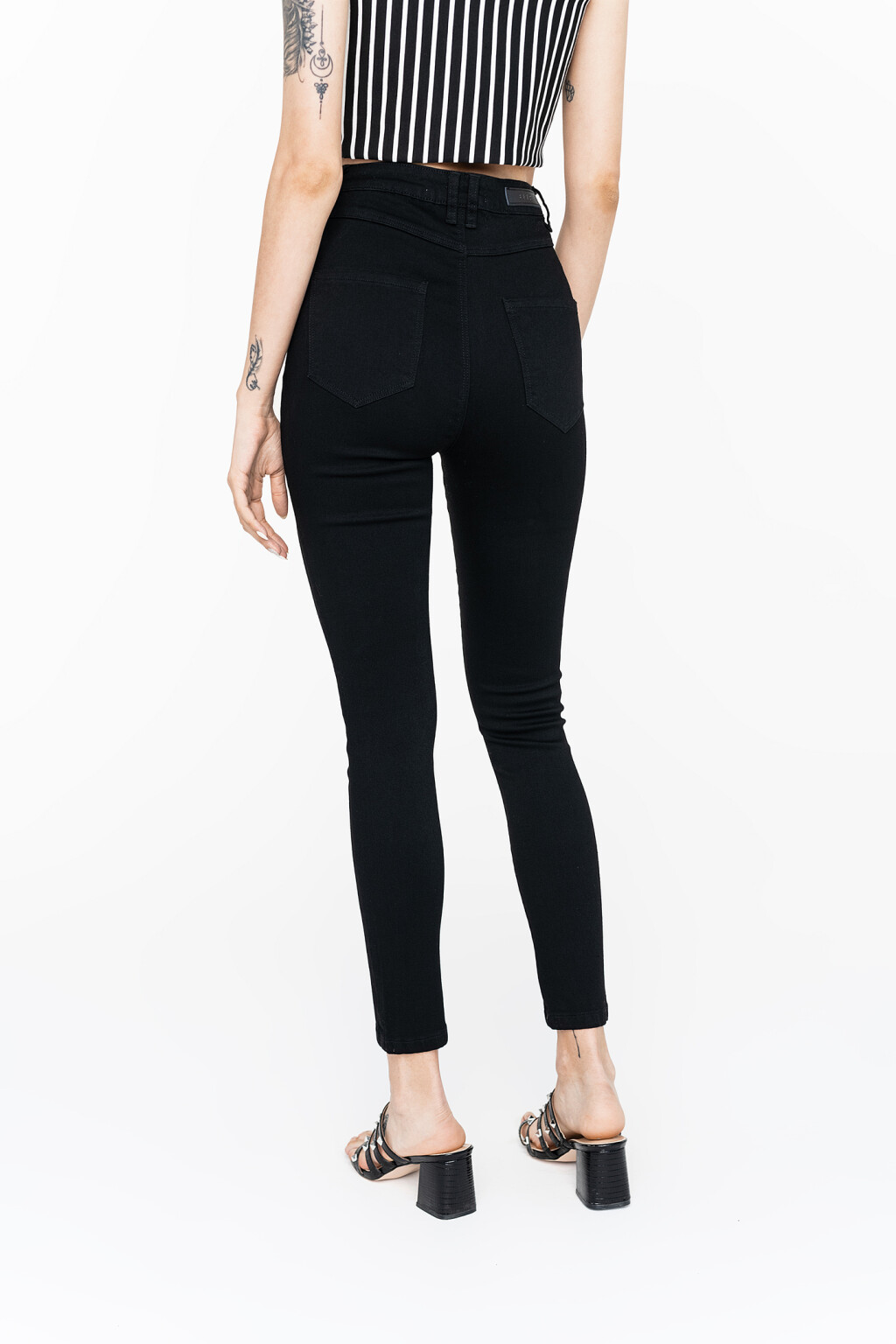 брюки джинсовые женские - цвет черный - 5