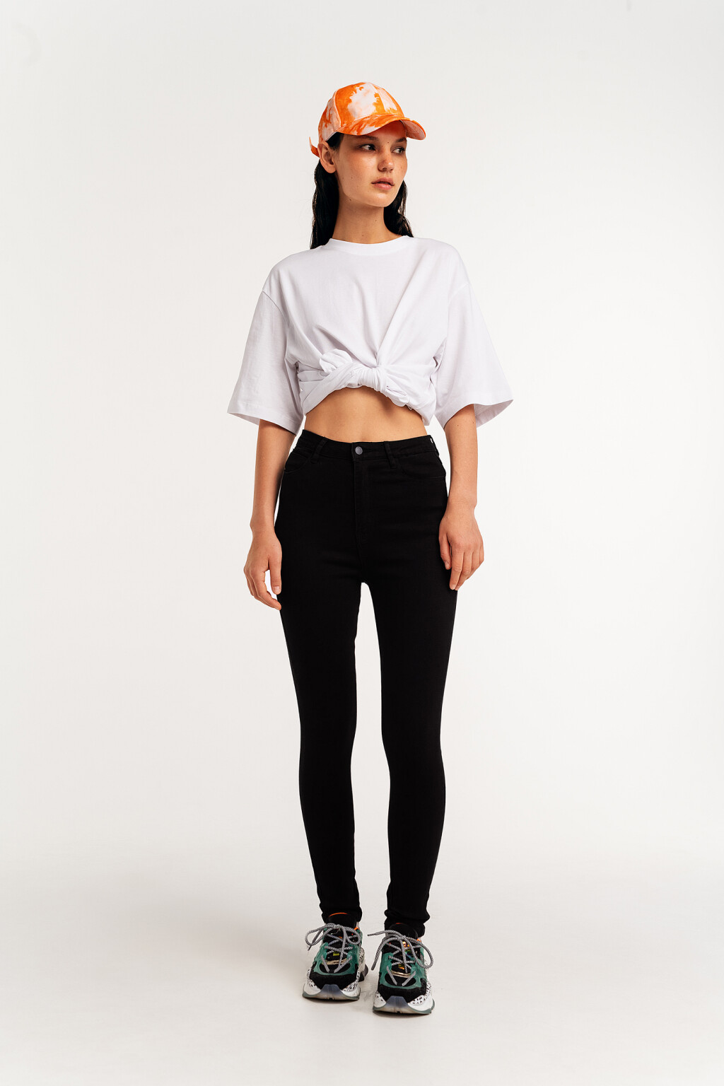 брюки джинсовые женские - цвет черный - 1