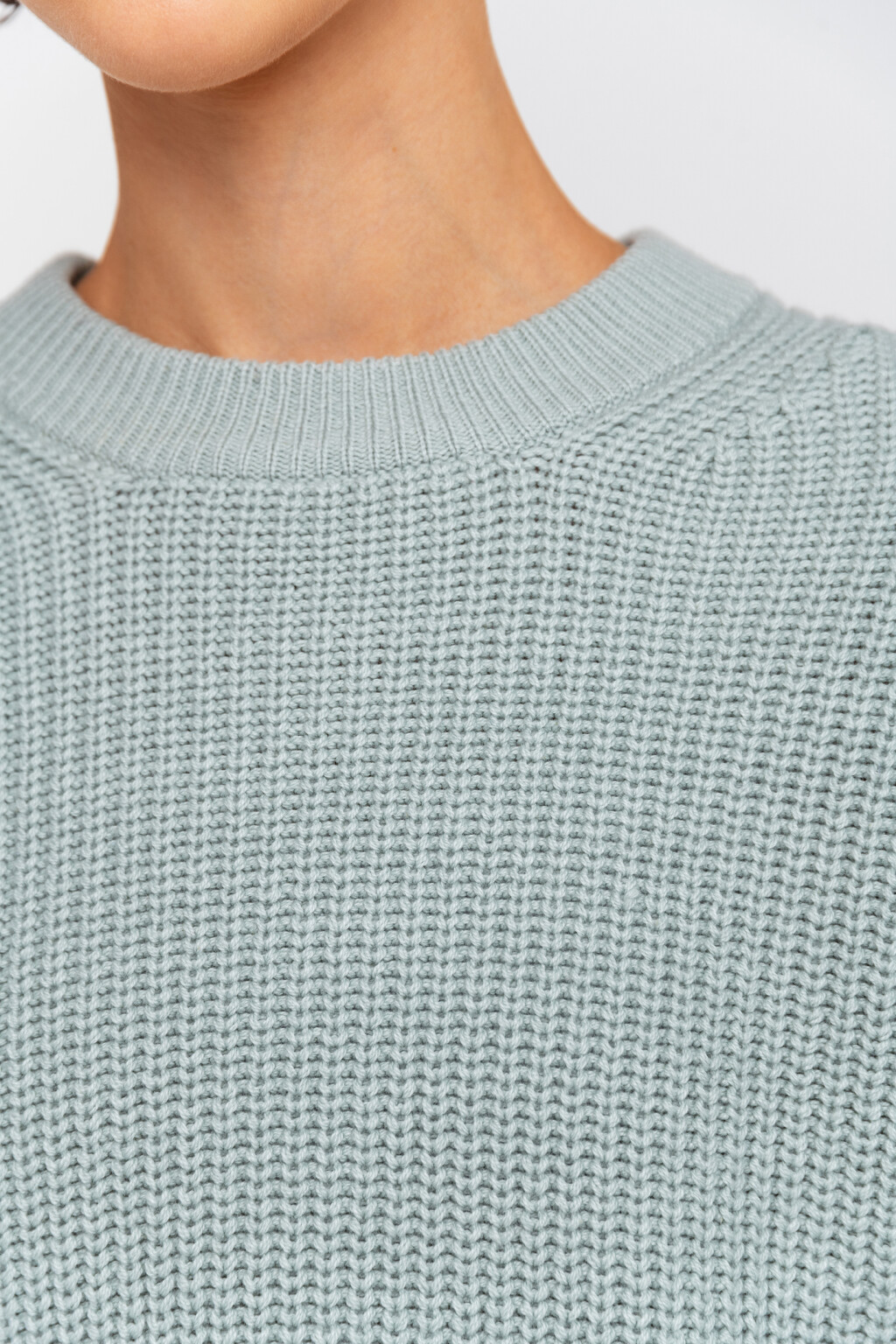 Свитер хлопковый oversize - цвет мятный - 5