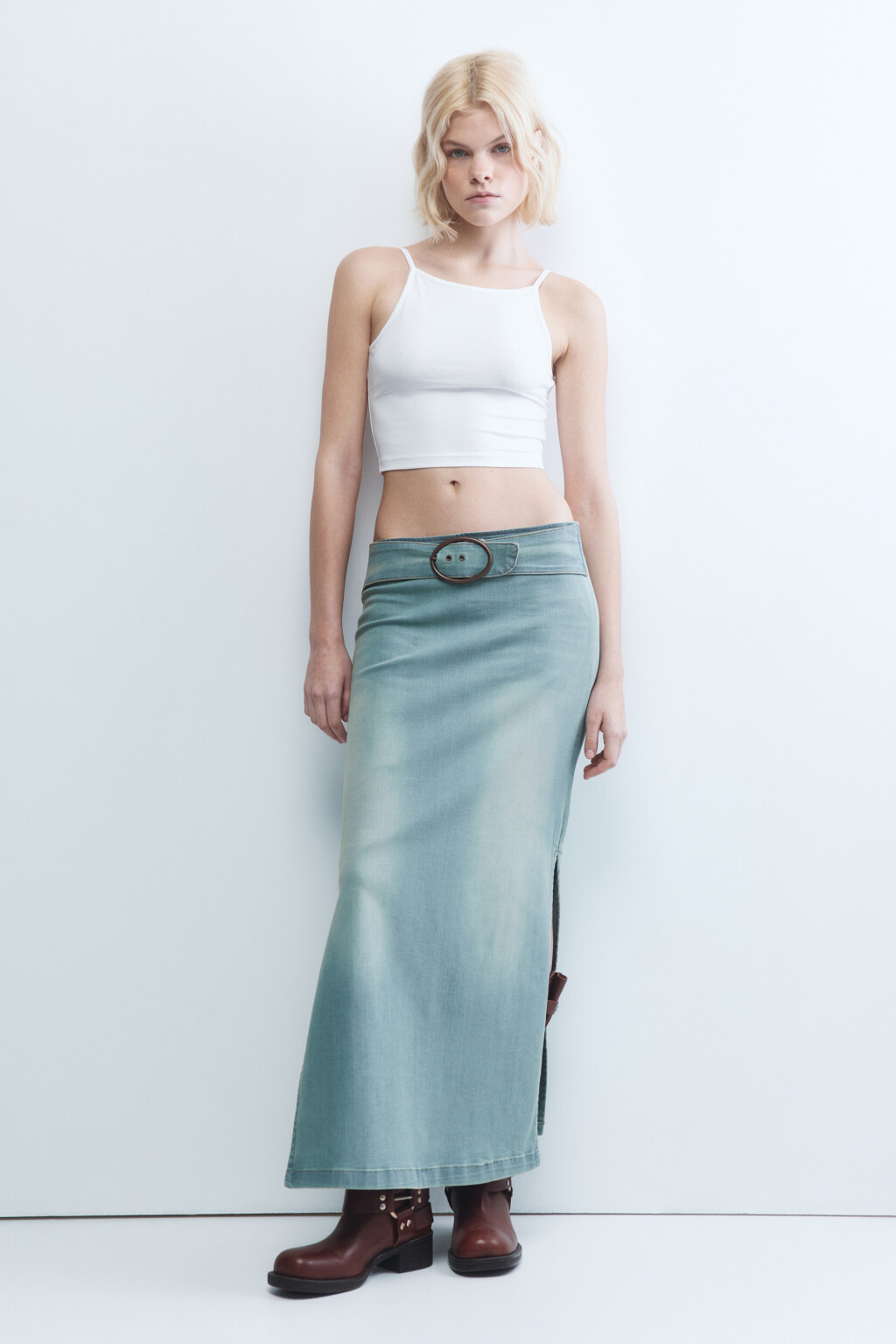 Майка-топ CROPTOP хлопковая укороченная - цвет белый - 5