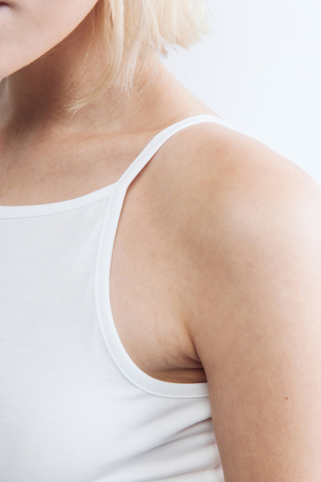 Майка-топ CROPTOP хлопковая укороченная - цвет белый - 6
