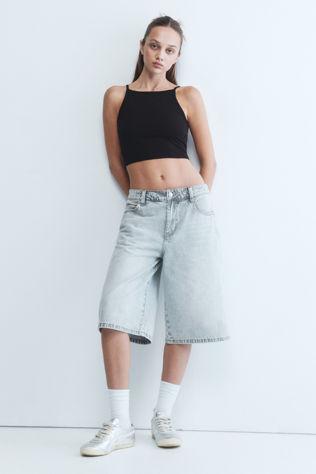Майка-топ CROPTOP хлопковая укороченная - цвет черный - 5