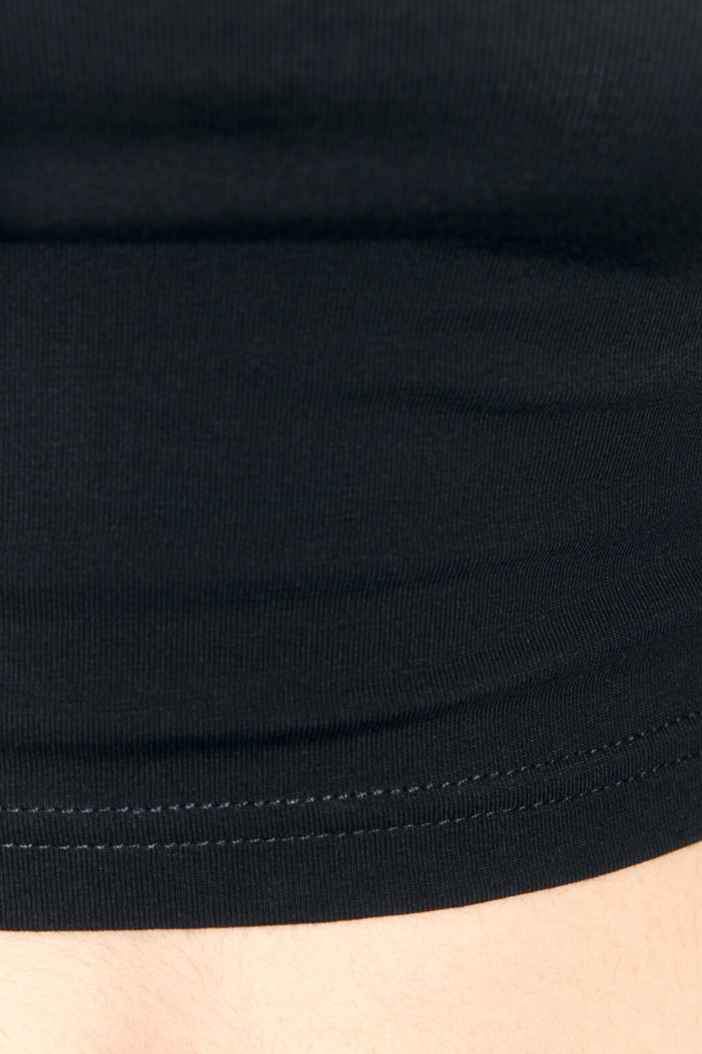 Майка-топ хлопковая на тонких бретельках - цвет черный - 7