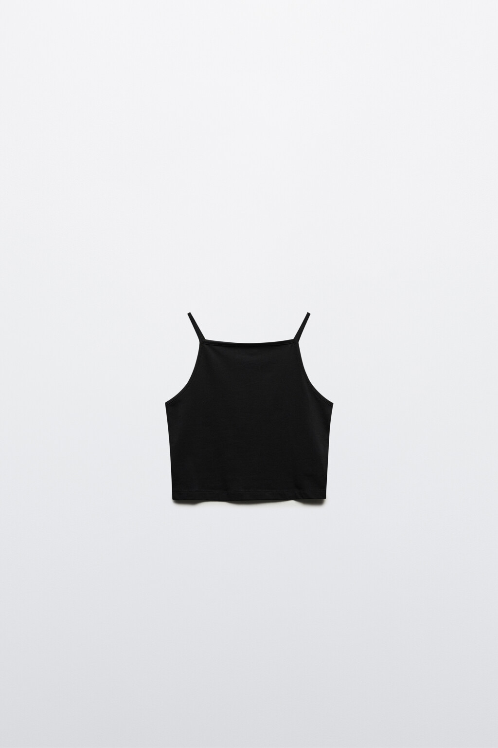 Майка-топ на тонких бретельках - цвет черный - 7